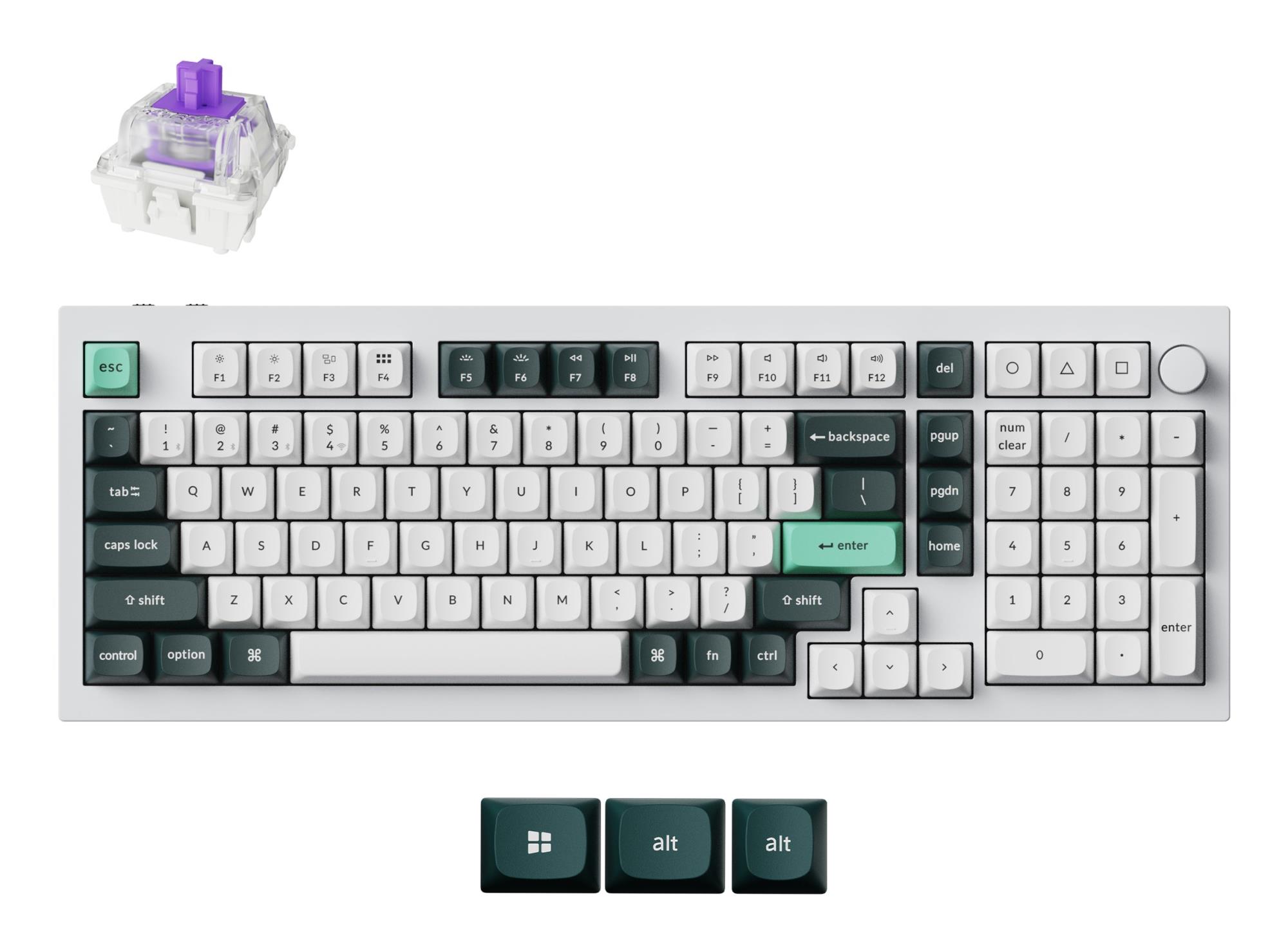 KEYBOARD WRL Q5 HE RGB/SHELL WHITE Q5H-P1 KEYCHRON
