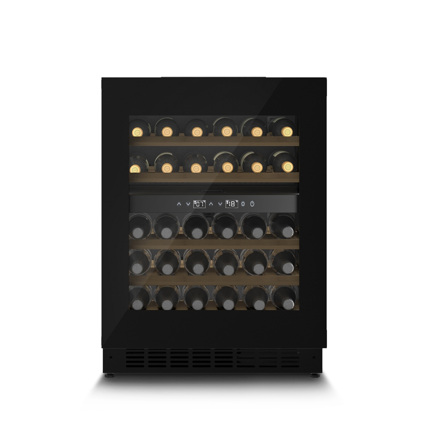 Caso - Wine Cooler - WineDeluxe WDU 36 - Energy efficiency class F - Built-in - Bottles capacity 36 - Cooling type Compressor technology - Black