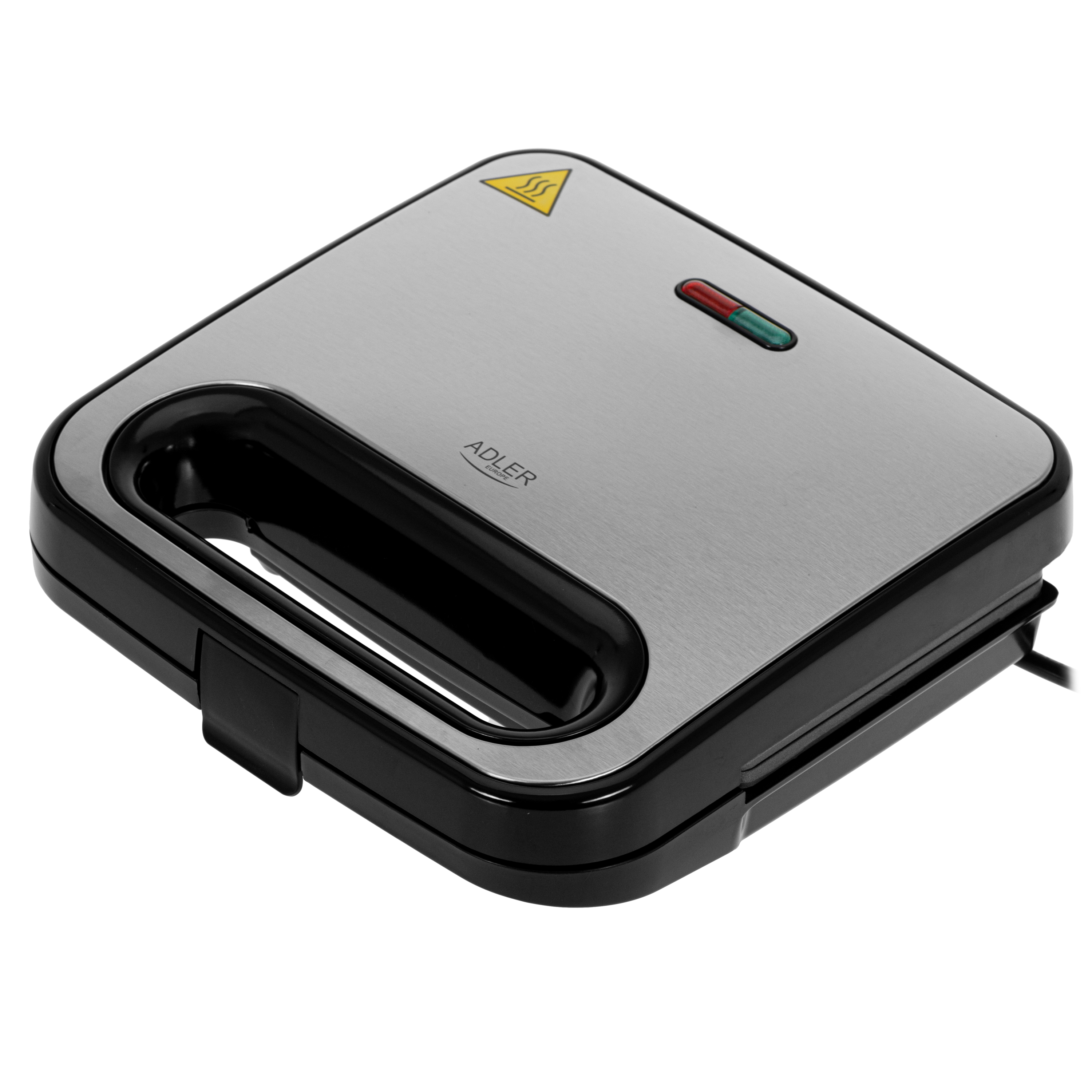 Adler Sandwich Maker - AD 3076 - 1000 W - Number of plates 1 - Black/Silver