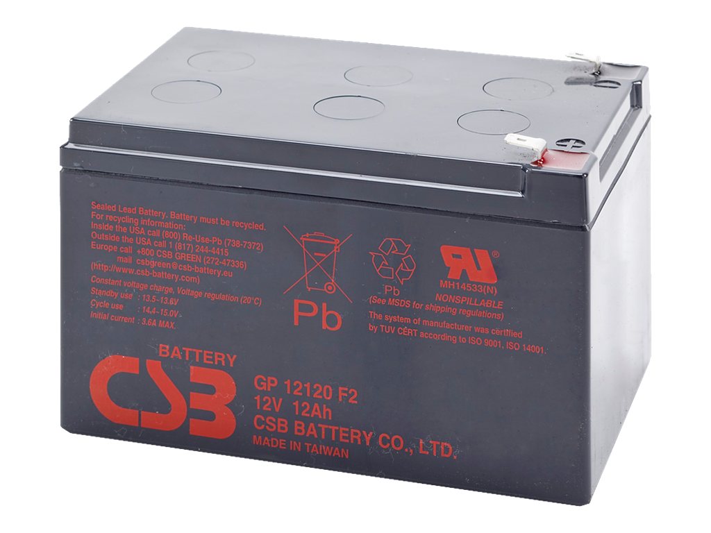 CSB Battery Battery 12V 12Ah F2 Pb - GP12120