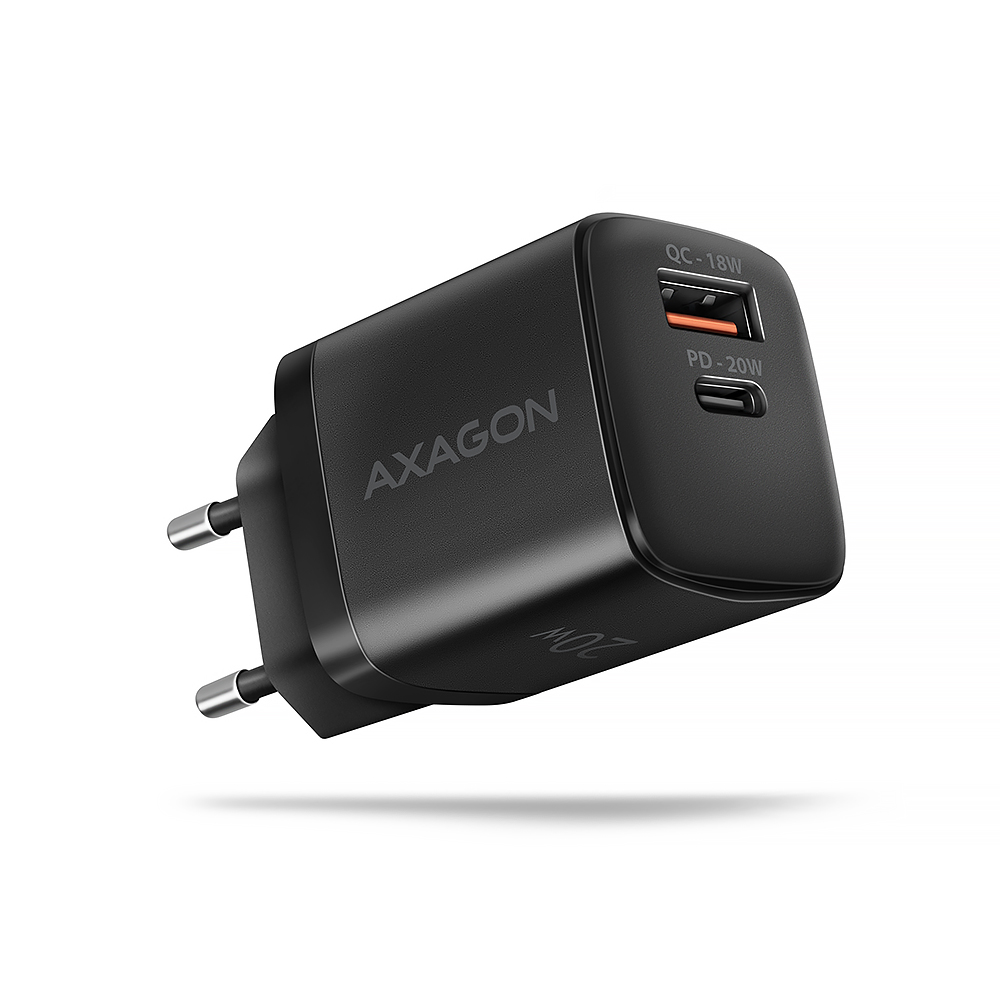 AXAGON Wallcharger 2x port (USB-A + USB-C), 20W - ACU-PQ20
