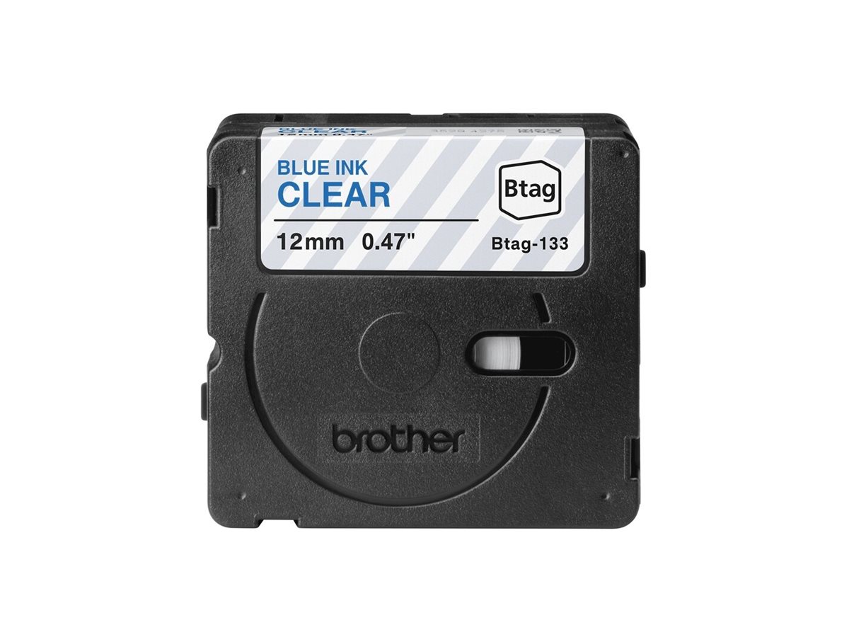Brother BTAG-133 - Blue on Clear - Btag