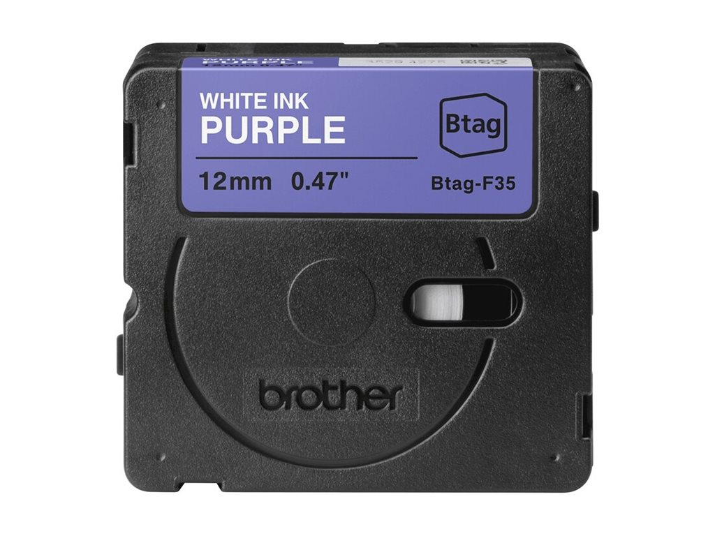 Brother BTAG-F35 - White on Purple - Btag