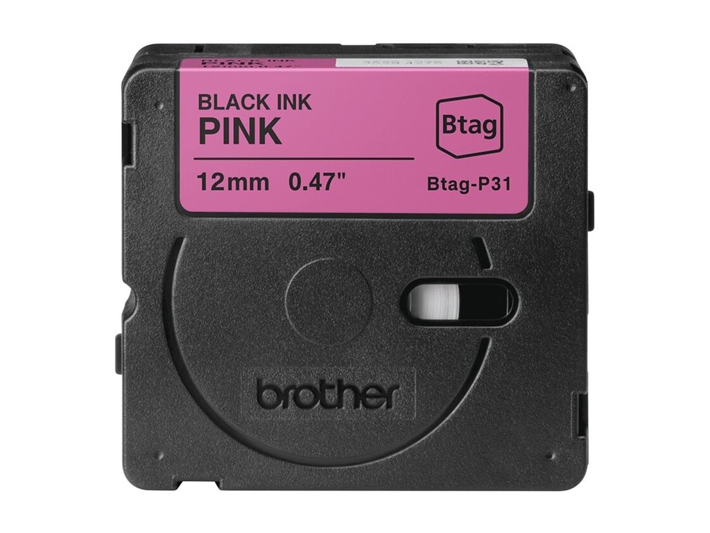 Brother BTAG-P31 - Black on Pink - Btag