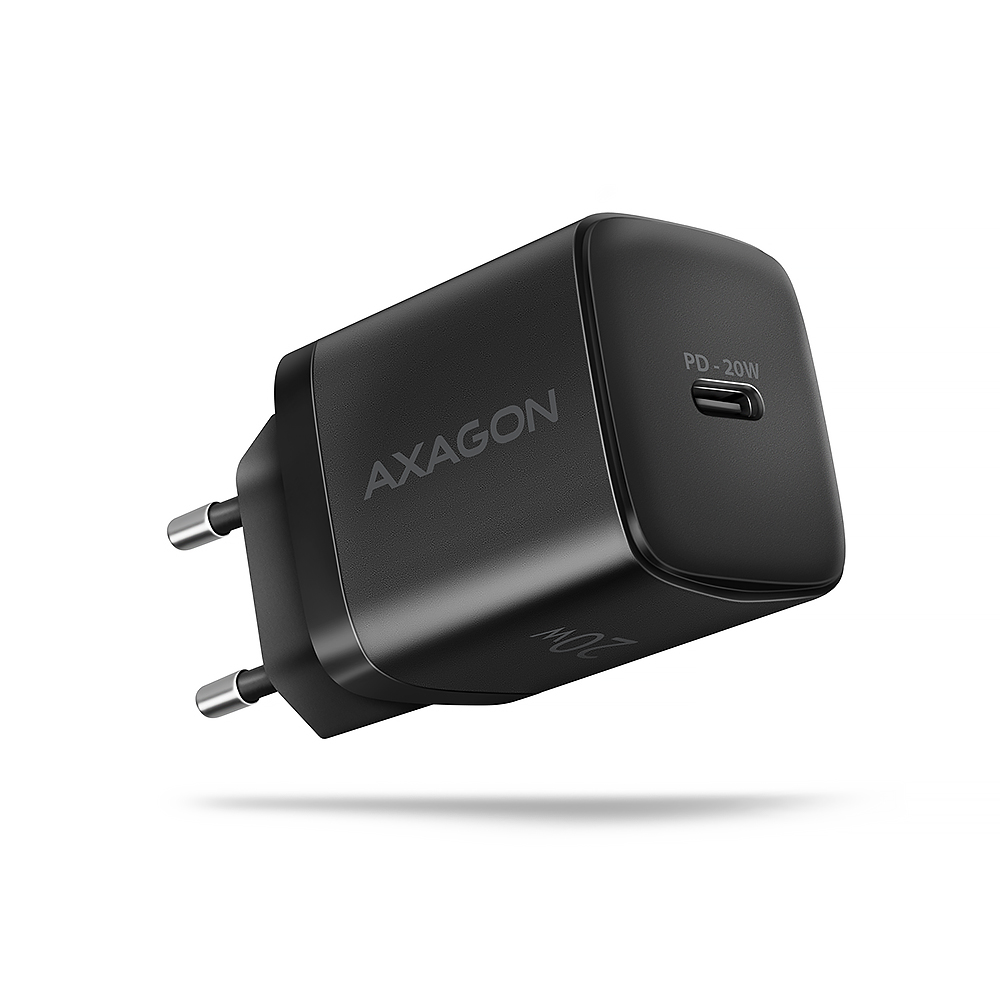 AXAGON Wallcharger 1x port USB-C, PD3.0/PPS/QC4+/AFC/FCP/Apple, 20W - ACU-PD20