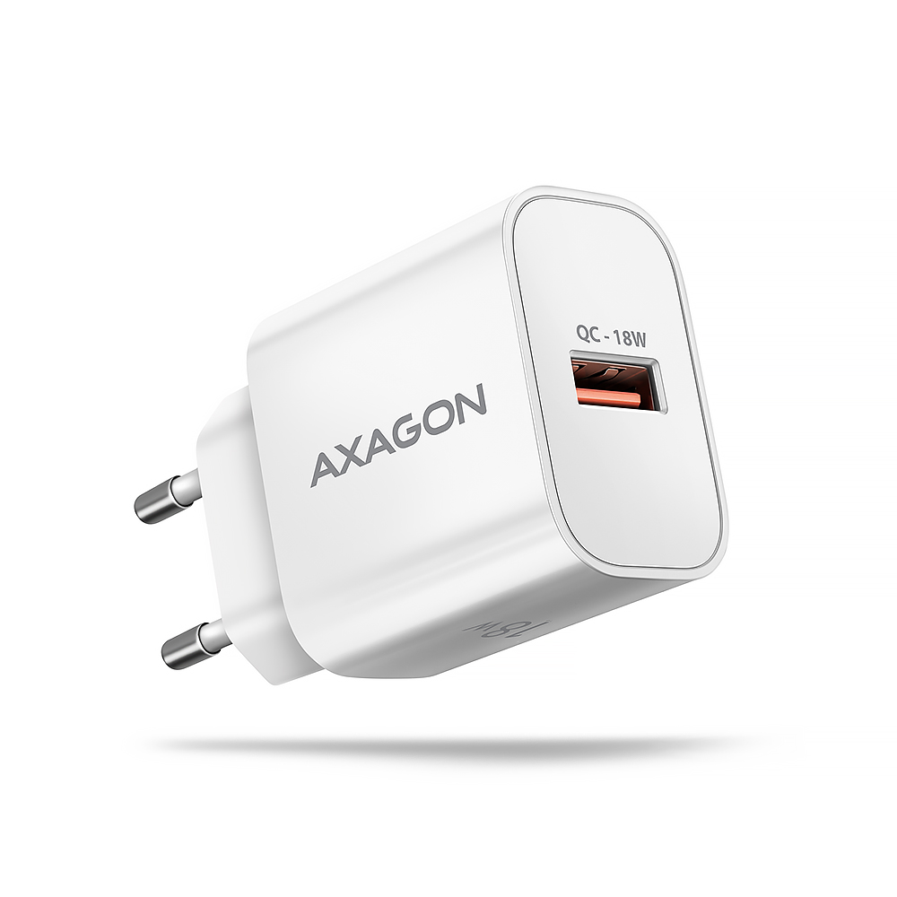 AXAGON Wallcharger 1x port USB-A, QC3.0/AFC/FCP/Apple, 18W - ACU-QC18W