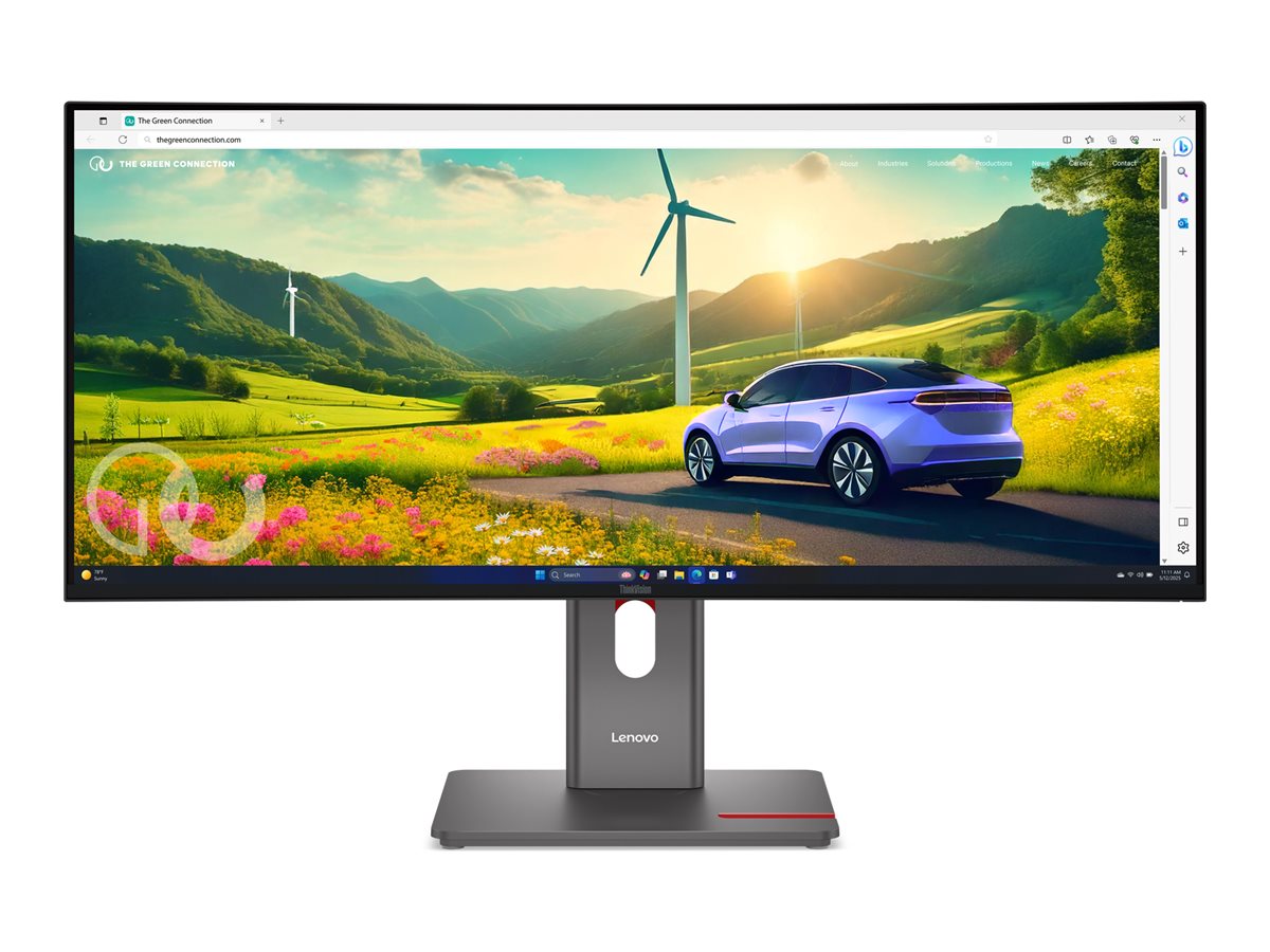Lenovo - ThinkVision - P34WD-40 - 34 " - IPS - 21:9 - 120 Hz - 4 ms - 3440x1440 pixels - 350 cd/m² - HDMI ports quantity 1 - Eclipse black - Warranty 36 month(s)