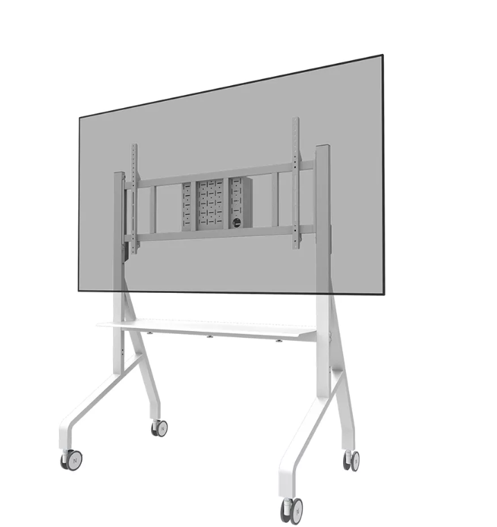 Neomounts Floor stand - FL50-575WH1 TV trolley - Adjustable Height - 65-110 " - Maximum weight (capacity) 125 kg - White