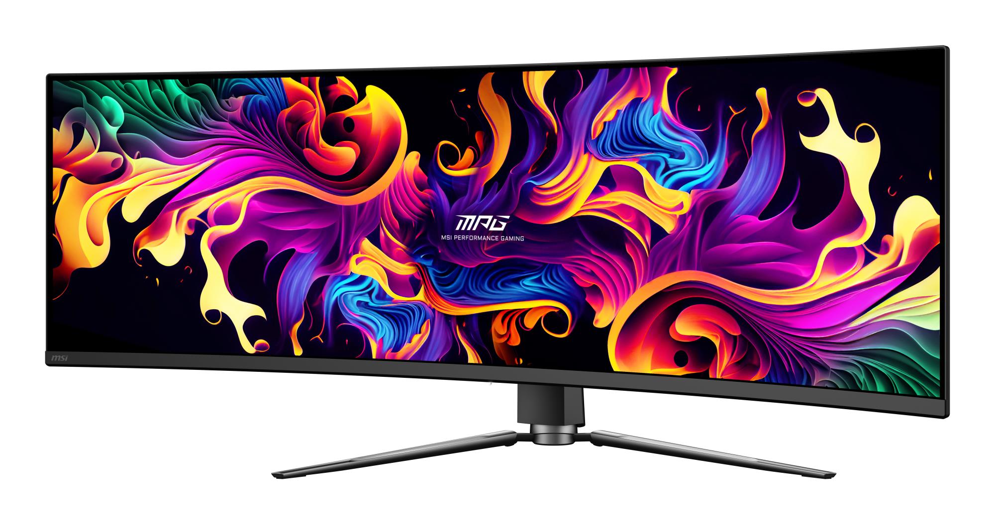 Monitor|MSI|MPG 491CQP QD-OLED|49"|Gaming/Curved|Panel QD-OLED|5120x1440|32:9|144Hz|Matte|0.03 ms|Swivel|Height adjustable|Tilt|Colour Black|MPG491CQPQD-OLED