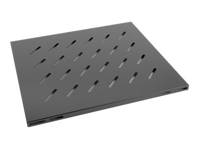 Lanberg 19" fixed shelf 1U/465x515mm, max load capacity up to 120kg - AK-1003-B - Black