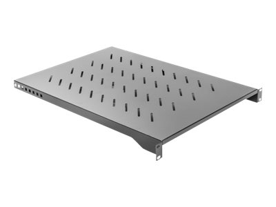Lanberg 19" fixed shelf 1U/483x700mm, max load capacity up to 15kg - AK-1010-B - Black