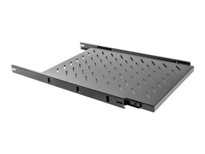 Lanberg 19" Sliding Shelf 1U/465x750mm - AK-1011-B - Black