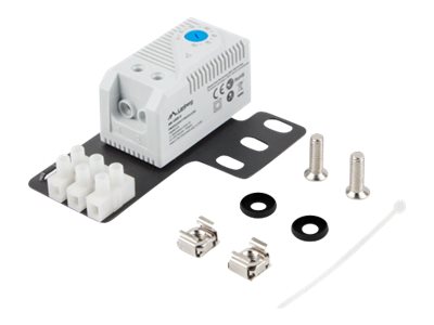 Lanberg Closed-loop thermostat 10A for rack cabinets with 19" ear and terminal block - AK-1505-S - Gray