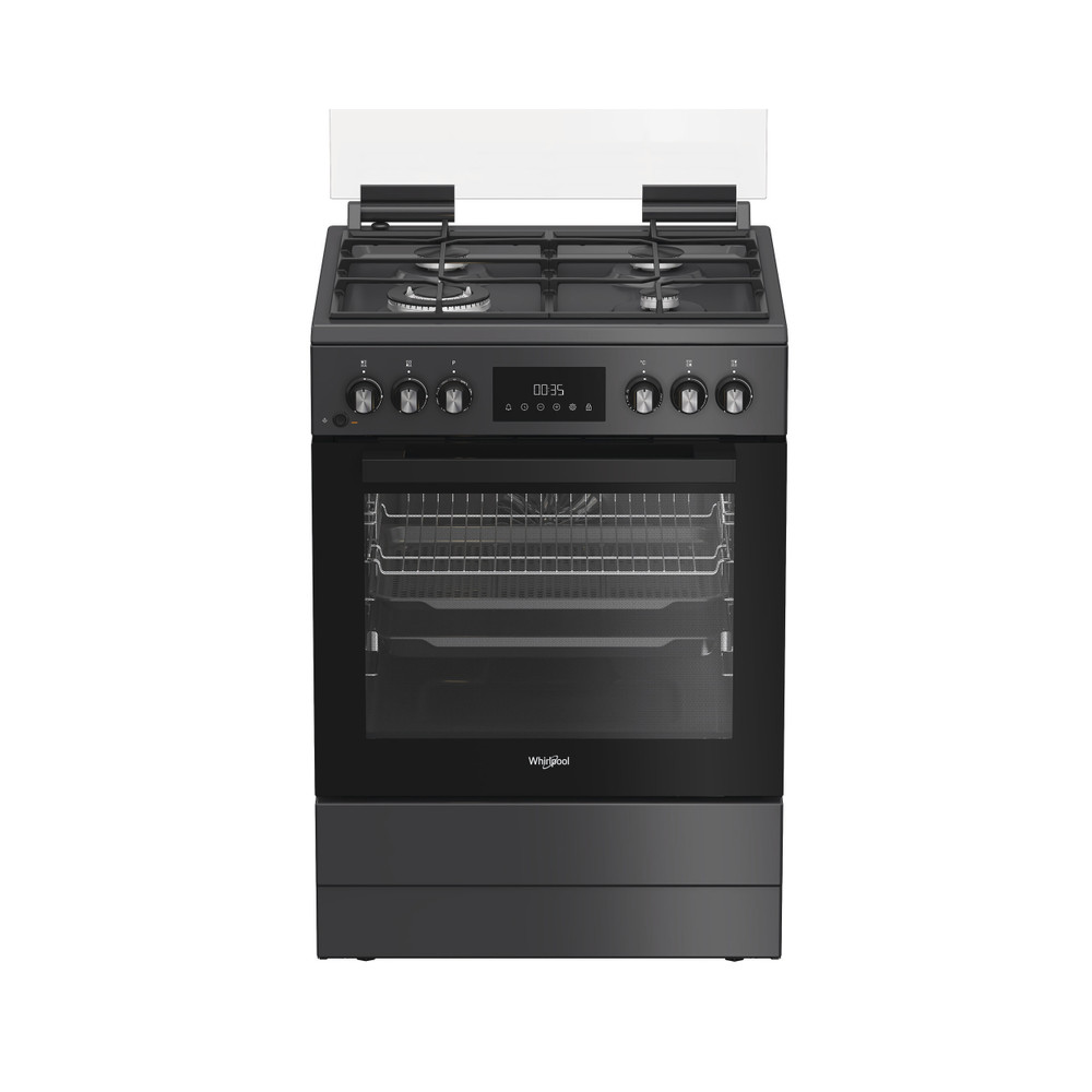 Whirlpool Cooker - W6G8LSSAWTA - Hob type Gas - Oven type Electric - Anthracite - Width 60 cm - Depth 60 cm - 72 L