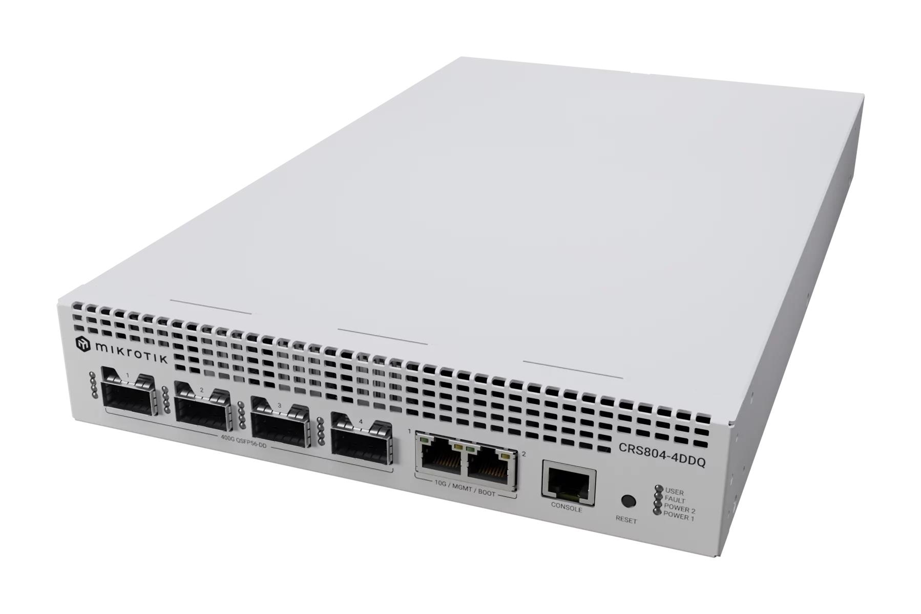 Switch|MIKROTIK|CRS804 DDQ|2xRJ-45 ports|4xQSFP56 ports quantity|CRS804-4DDQ-HRM