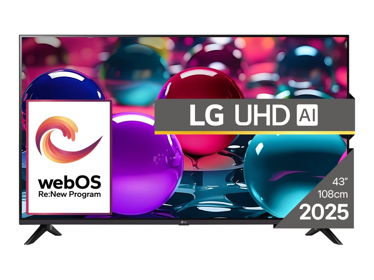 LG AI UA73 4K TV - 43UA73003LA - 43 - Smart TV - webOS 25 - UHD - Black