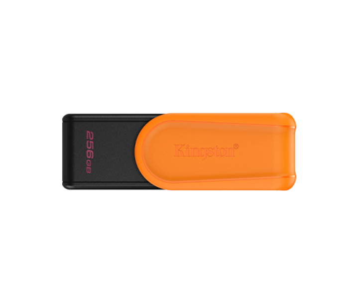 Kingston USB Flash Drive - DataTraveler Exodia S - 256 GB - USB 3.2 Gen 1 - Black/Orange