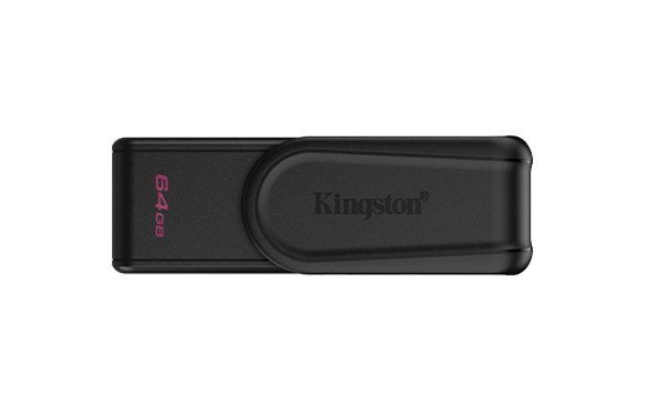 Kingston USB Flash Drive - DataTraveler Exodia S - 64 GB - USB 3.2 Gen 1 - Black