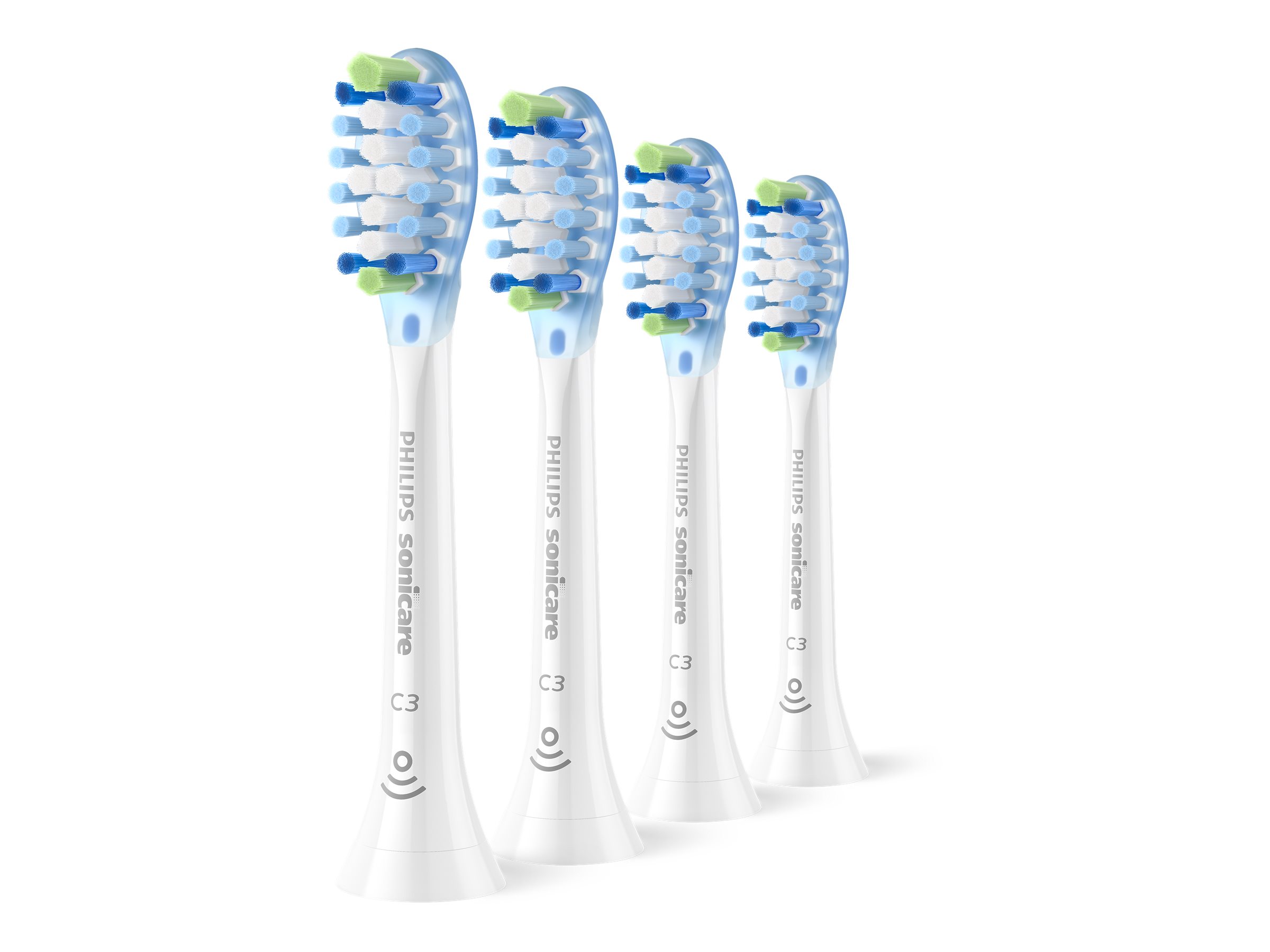 Philips - Replacement brush heads - HX9044/87 Sonicare Premium Plaque Defence - Heads - For adults - Number of brush heads included 4 - White