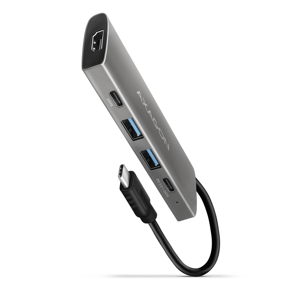 AXAGON Multi-port USB-C 10Gbps hub, 13cm - HMC-5G21