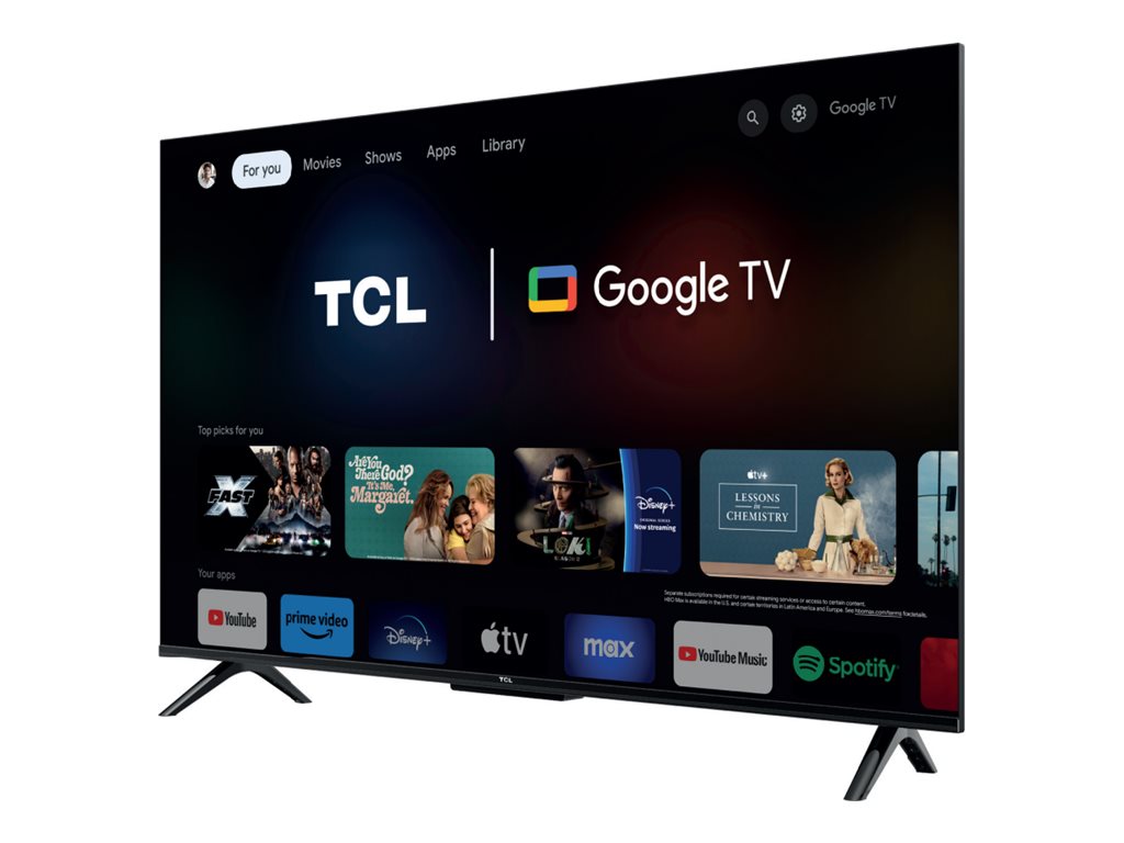 TCL 4K QLED TV - 55T69C - 55 - Smart TV - Google TV - UHD - Black