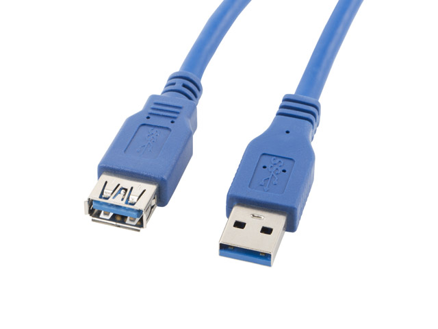 Lanberg - Lanberg USB-A 3.0 Cable, 1.8 m - CA-US3E-10CC-0018-B - USB Type-A to USB Type-A