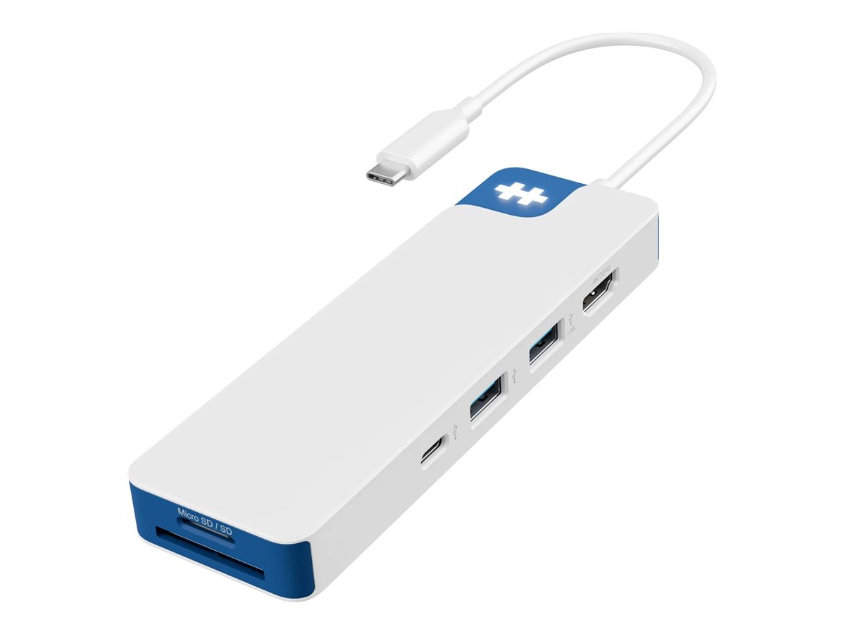 Hyper HyperDrive Flex 8 Port USB-C Hub, White/Blue - HD4102BUGL - HDMI ports quantity 1