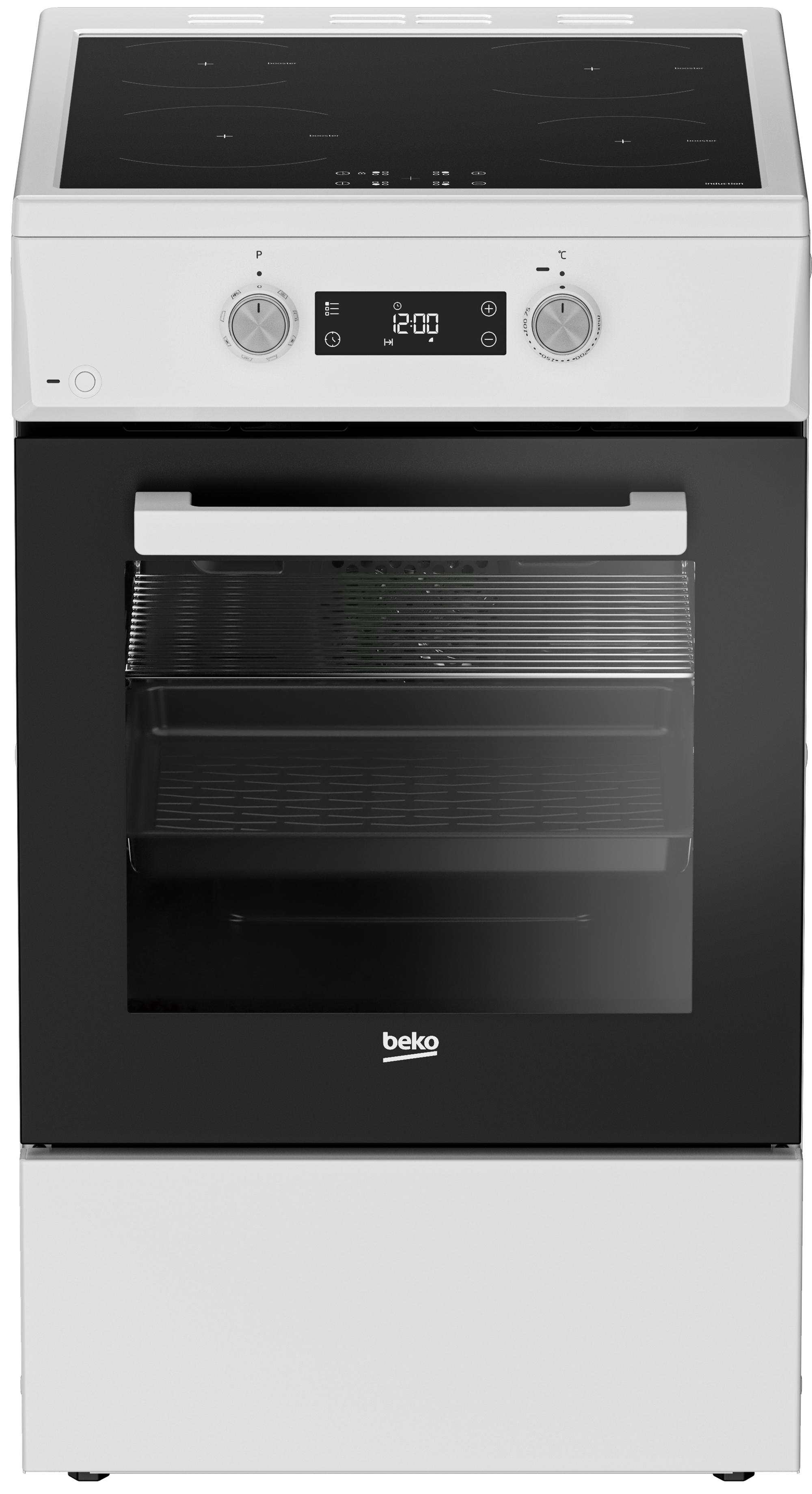 BEKO Cooker - FSM59305WDT - Hob type Induction - Oven type Electric - White - Width 50 cm - Grilling - Depth 60 cm - 60 L