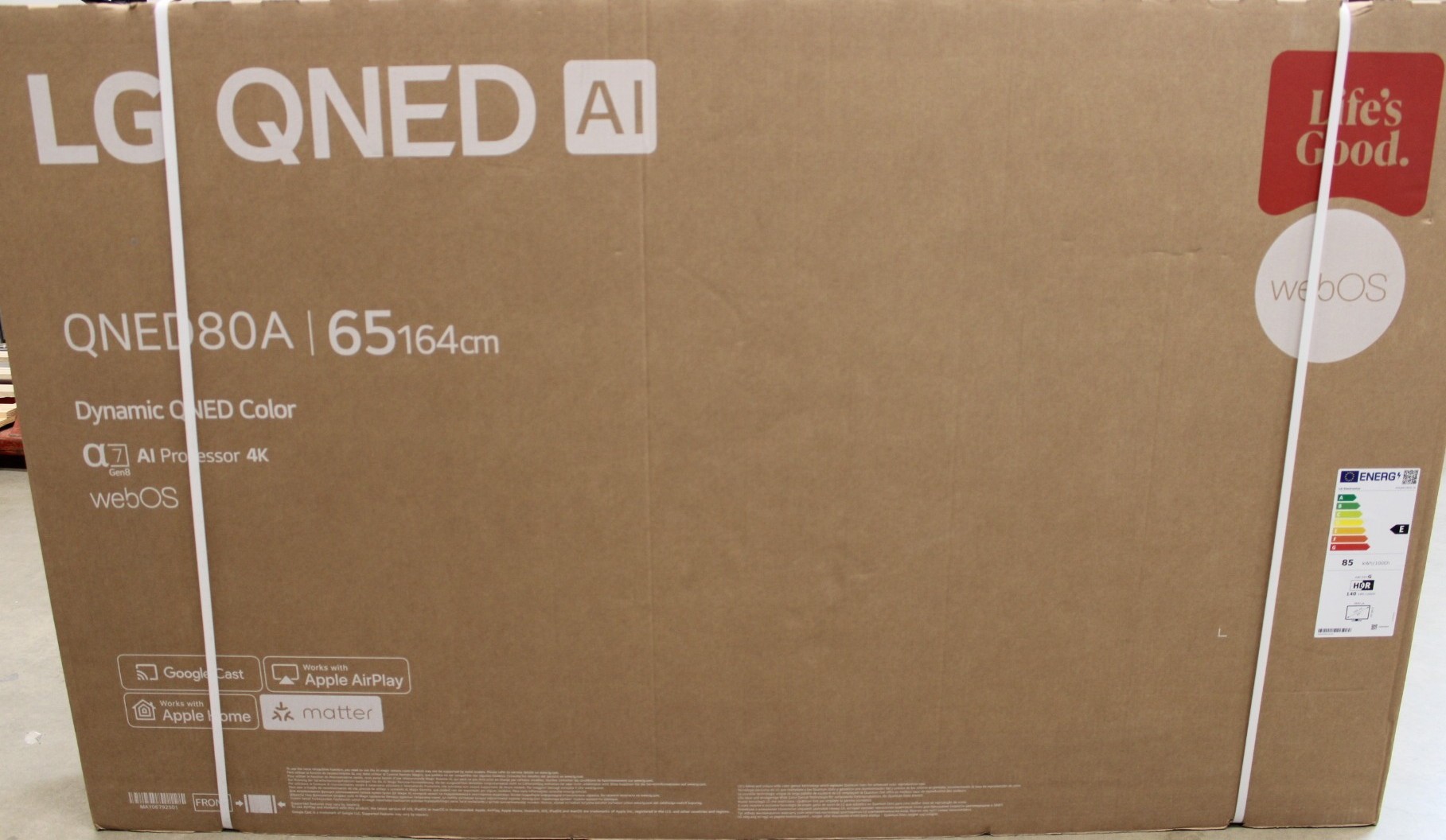 SALE OUT. LG 65QNED80A3A - 65 - Smart TV - webOS - UHD - DAMAGED PACKAGING