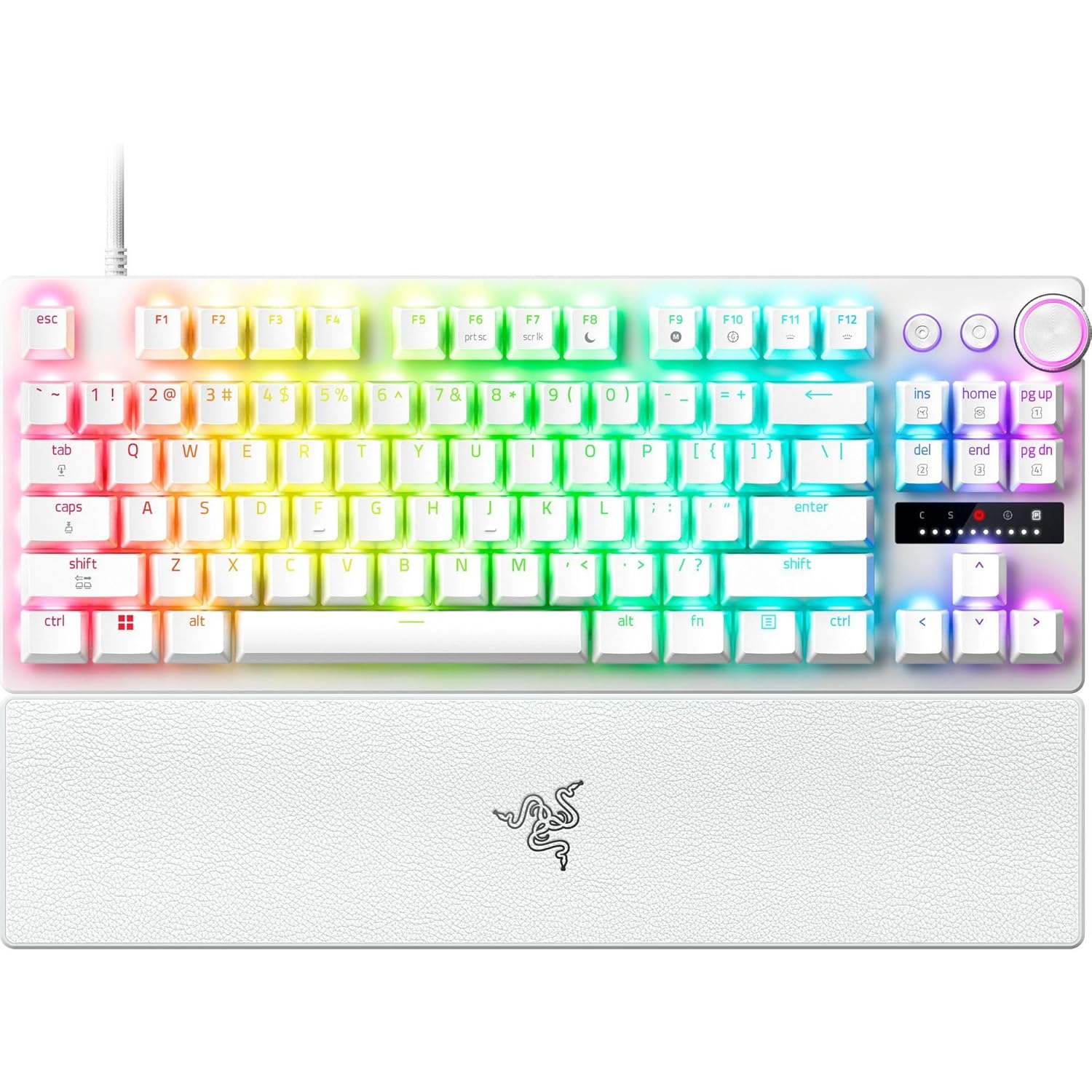 Razer Huntsman V3 Pro Tenkeyless 8KHz - Gaming keyboard - Wired - US - Razer Analog Optical Switch Gen-2 - White