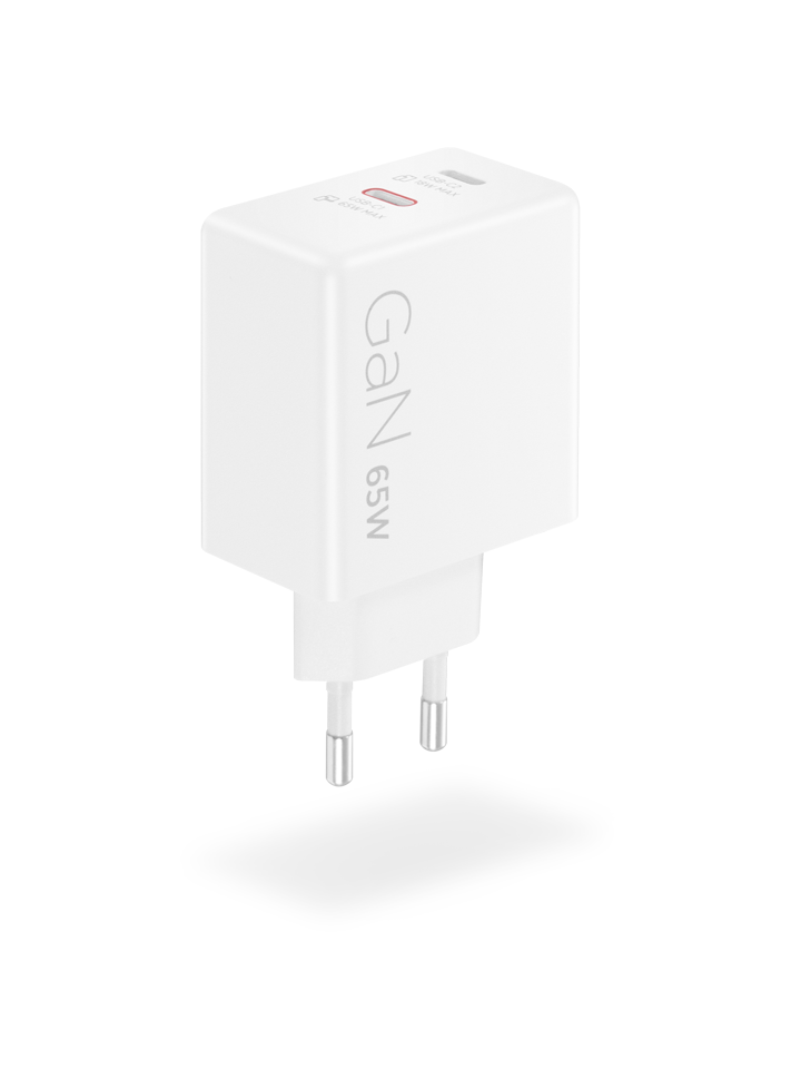 Lenovo Dual USB-C 65W GaN Charger - USB-C - 65 W - Charger