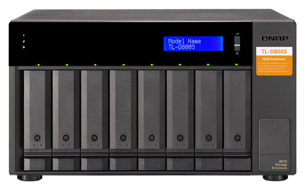 QNAP High-performance desktop SATA 6Gbps JBOD storage enclosure - TL-D800S