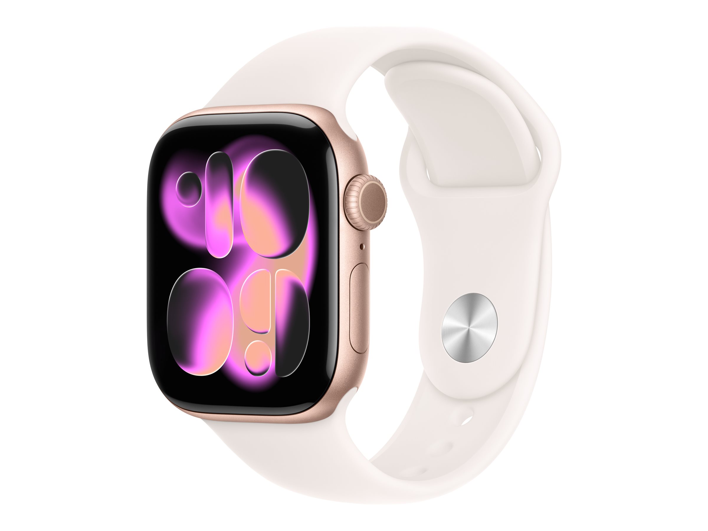 Apple Watch Series 11 GPS + Cellular 42mm Rose Gold Aluminium Case with Light Blush Sport Band - S/M - Apple