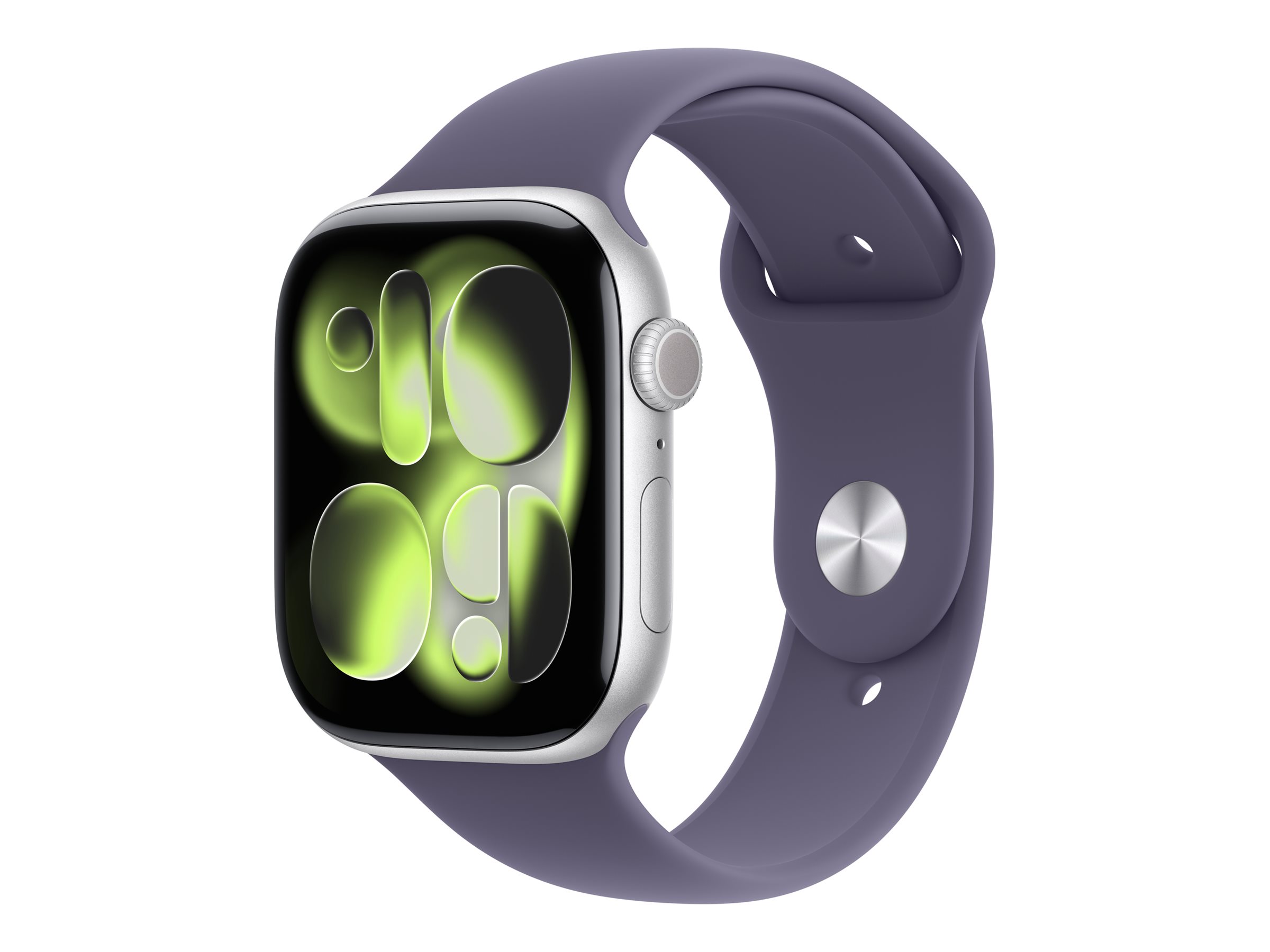 Apple Watch Series 11 GPS + Cellular 46mm Silver Aluminium Case with Purple Fog Sport Band - M/L - Apple