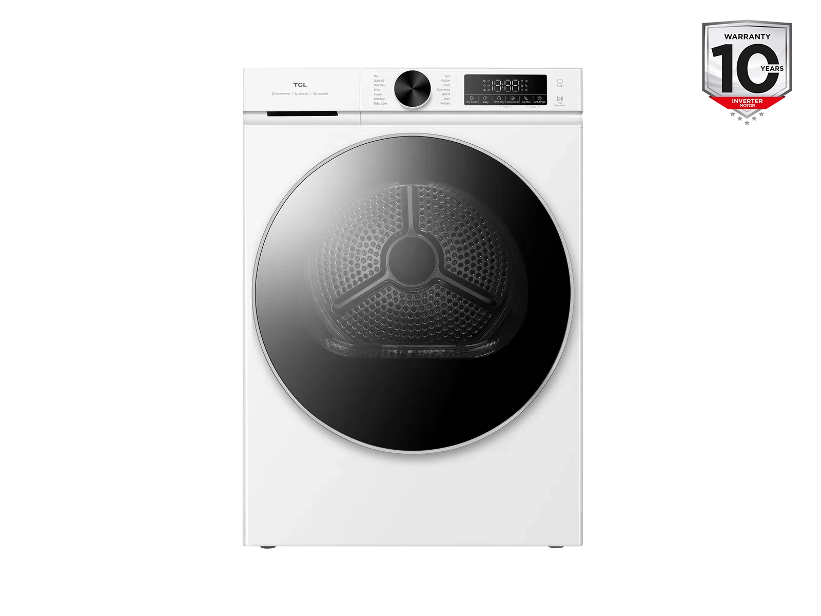 Dryer Machine - DP0844WE0 - TCL Front loading - Energy efficiency class E - 8 kg - LED - Heat pump - Depth 59.3 cm - White