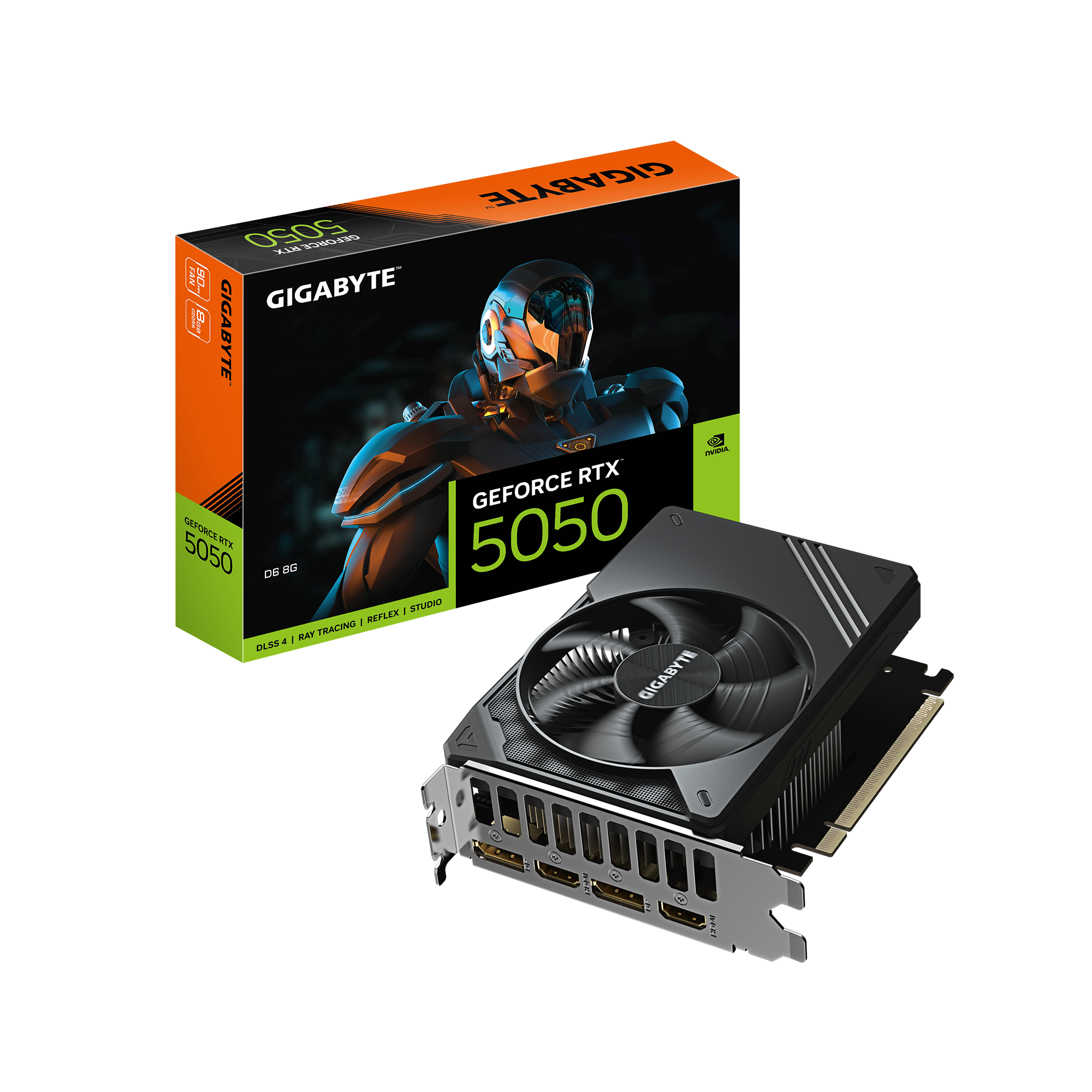 Gigabyte GeForce RTX 5050 D6 8G - NVIDIA - 8 GB - GeForce RTX 5050 - GDDR6 - HDMI ports quantity 2 - PCI-E 5.0