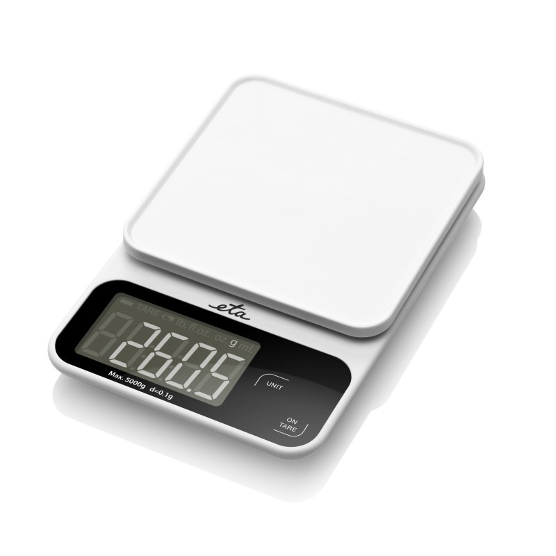 ETA Kitchen Scale - Popi 677090000 - Maximum weight (capacity) 5 kg - Graduation 1 g - Display type LCD - White
