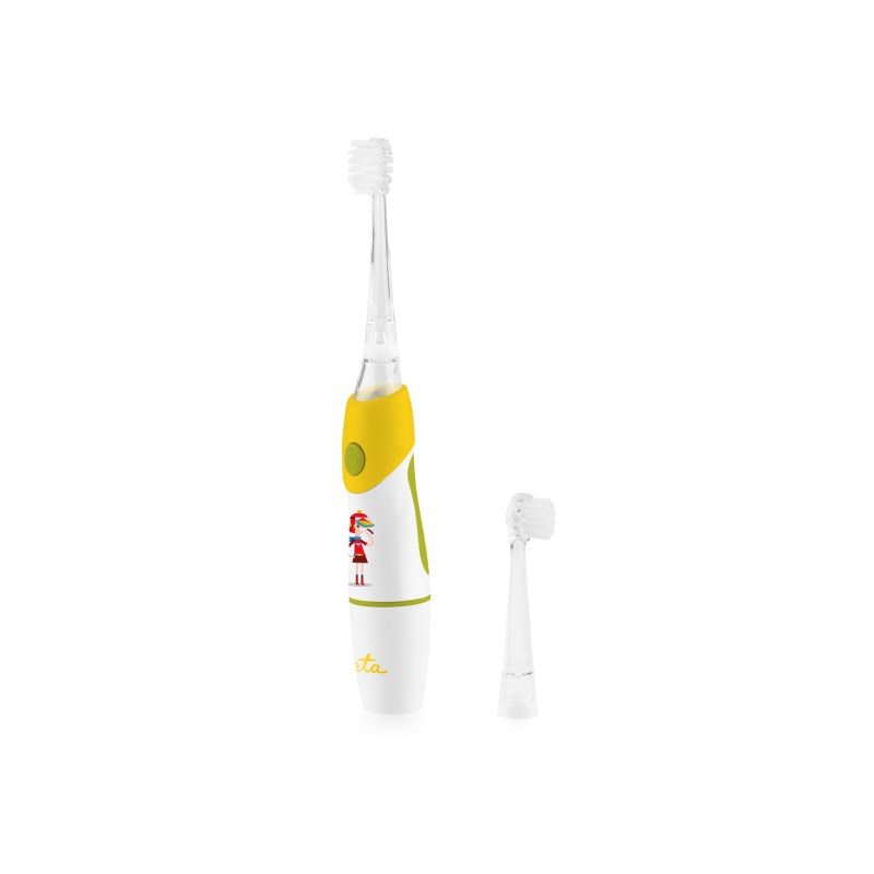 ETA Toothbrush - Sonetic ETA071090050 - Battery operated - For kids - Number of brush heads included 2 - Number of teeth brushing modes 1 - Yellow/White