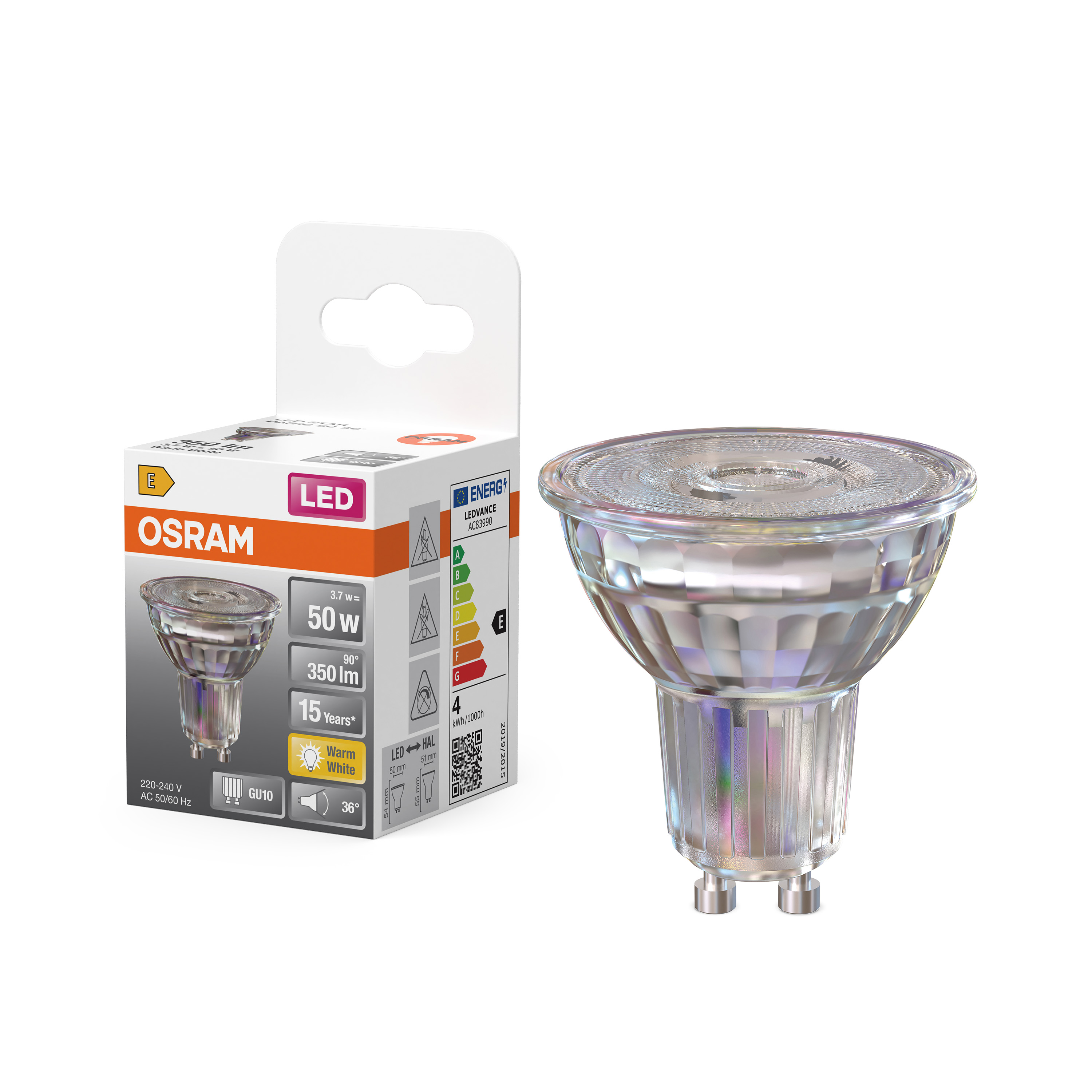 Osram Parathom Reflector - GU10 - 3.7 W - Warm White