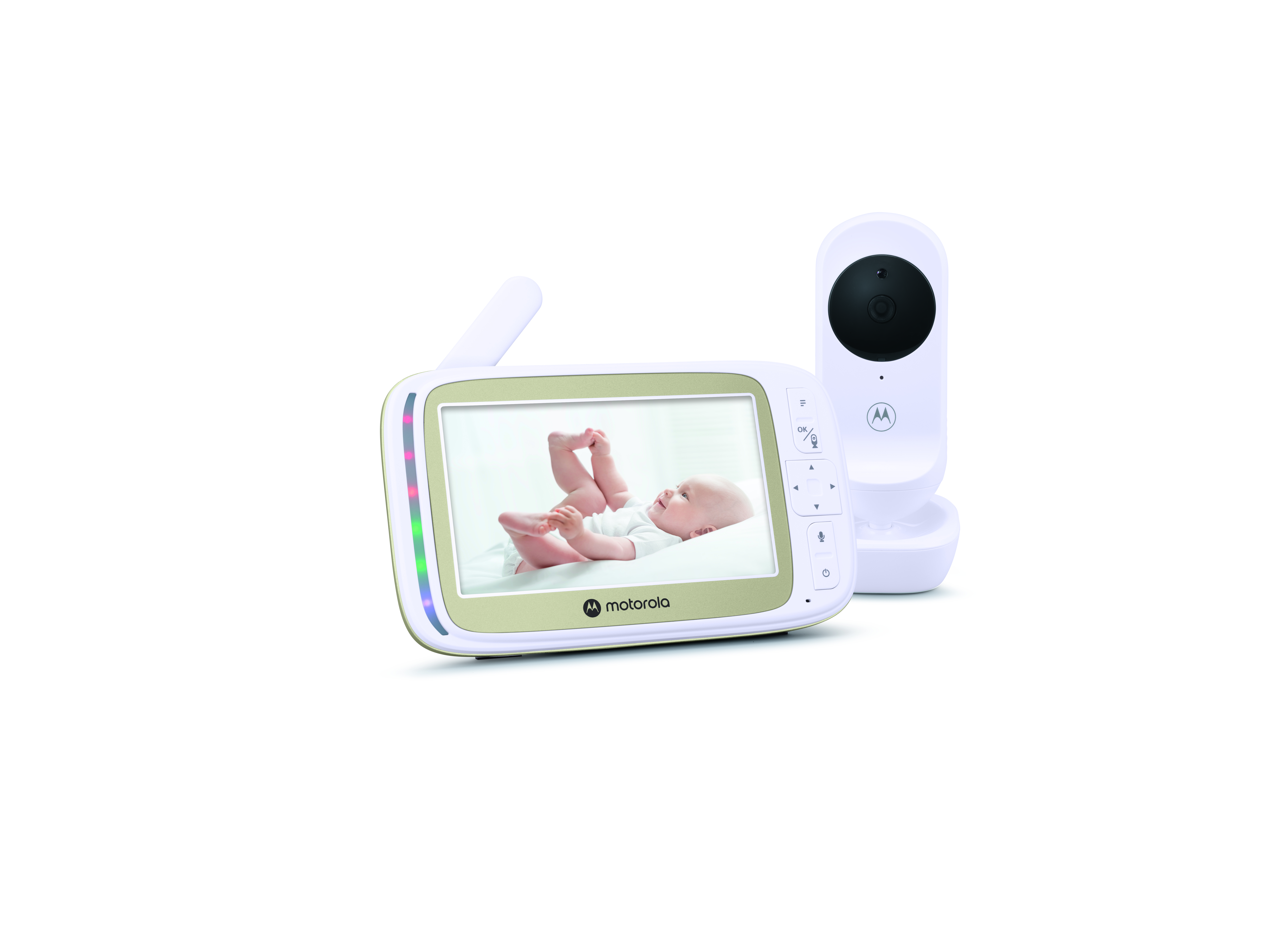 Motorola 5.0” Wi-Fi Video Baby Monitor with Stargrip Crib Mount - VM45 Connect - White
