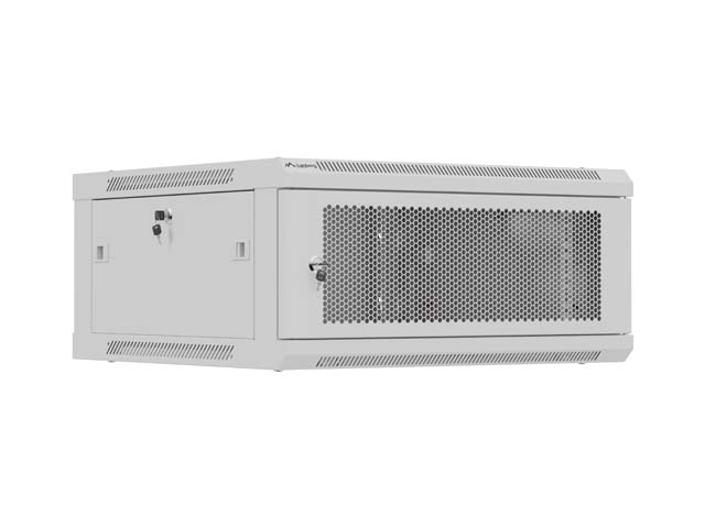Lanberg Wall mounted installation cabinet 19" 4U 600X600 - WF01-6604-23S - Grey
