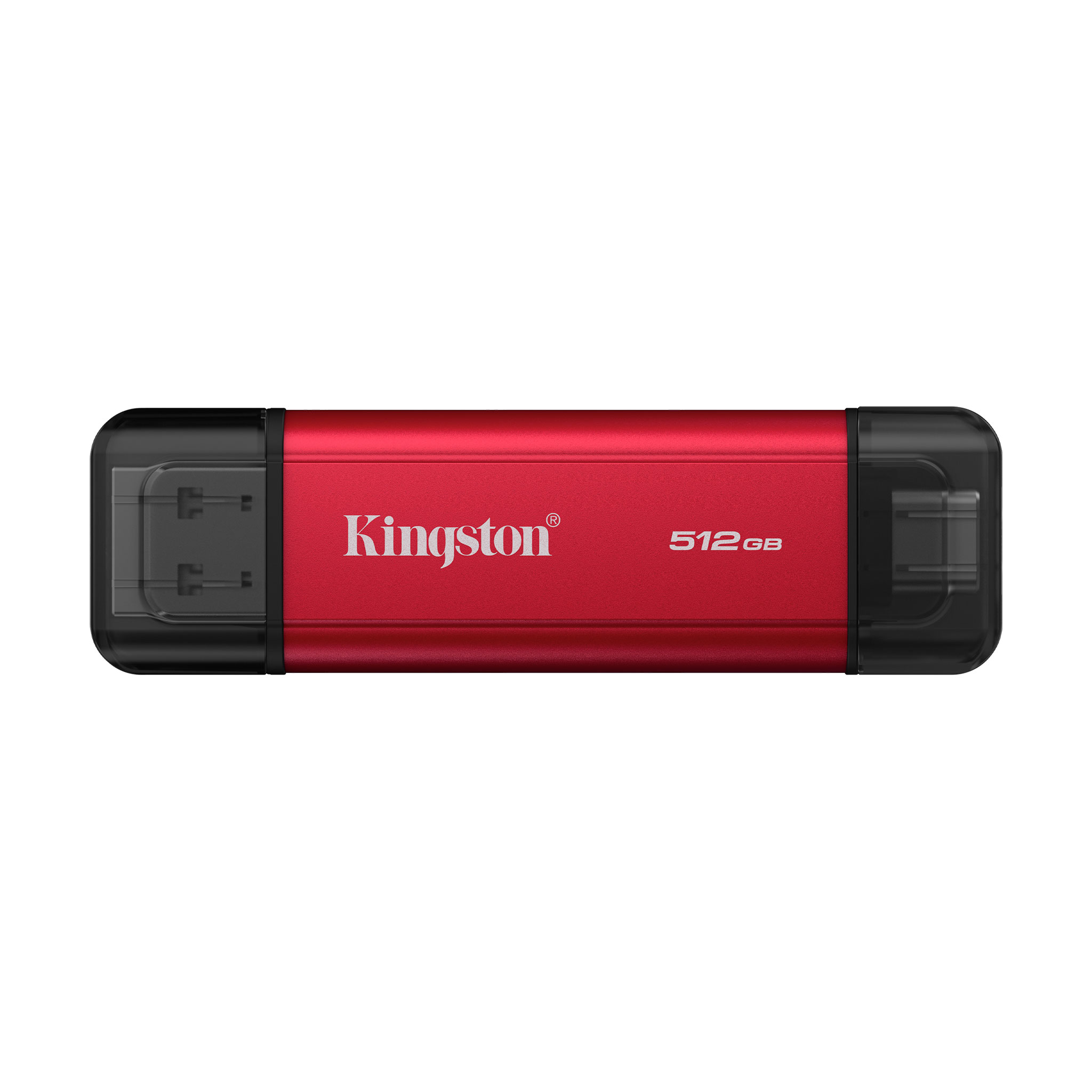 Kingston Dual Portable Solid-State Drive, USB Type-A and Type-C - 512 GB - Solid-state drive interface USB 3.2 Gen 2 - Read speed 1050 MB/s - Write speed 950 MB/s