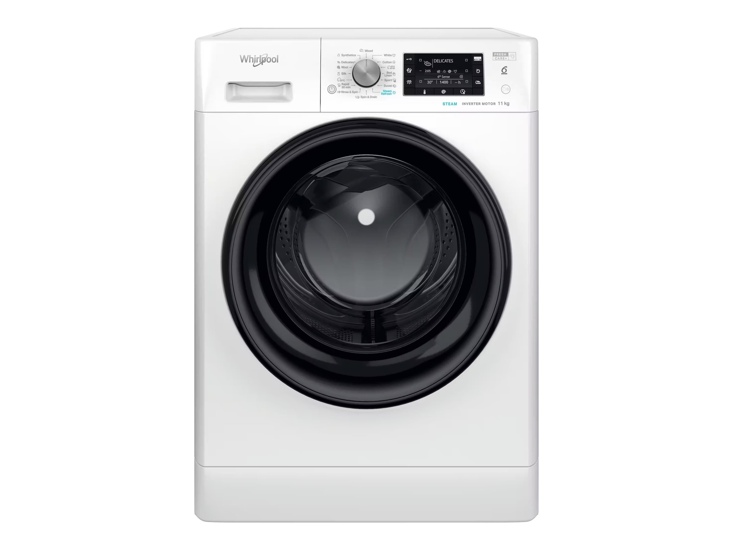 Whirlpool Washing machine - FFD 11489 BV EE - Energy efficiency class A - Front loading - Washing capacity 11 kg - 1400 RPM - Depth 61 cm - Width 60 cm - Display - LCD - Steam function - White