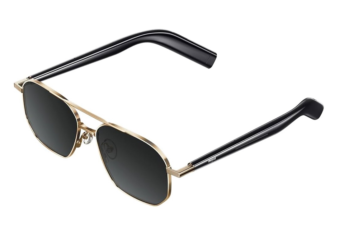 Xiaomi - Smart Audio Glasses - Mijia Pilot-Style - Bluetooth - Open-Ear - Microphone - Gold - Noise canceling - Wireless