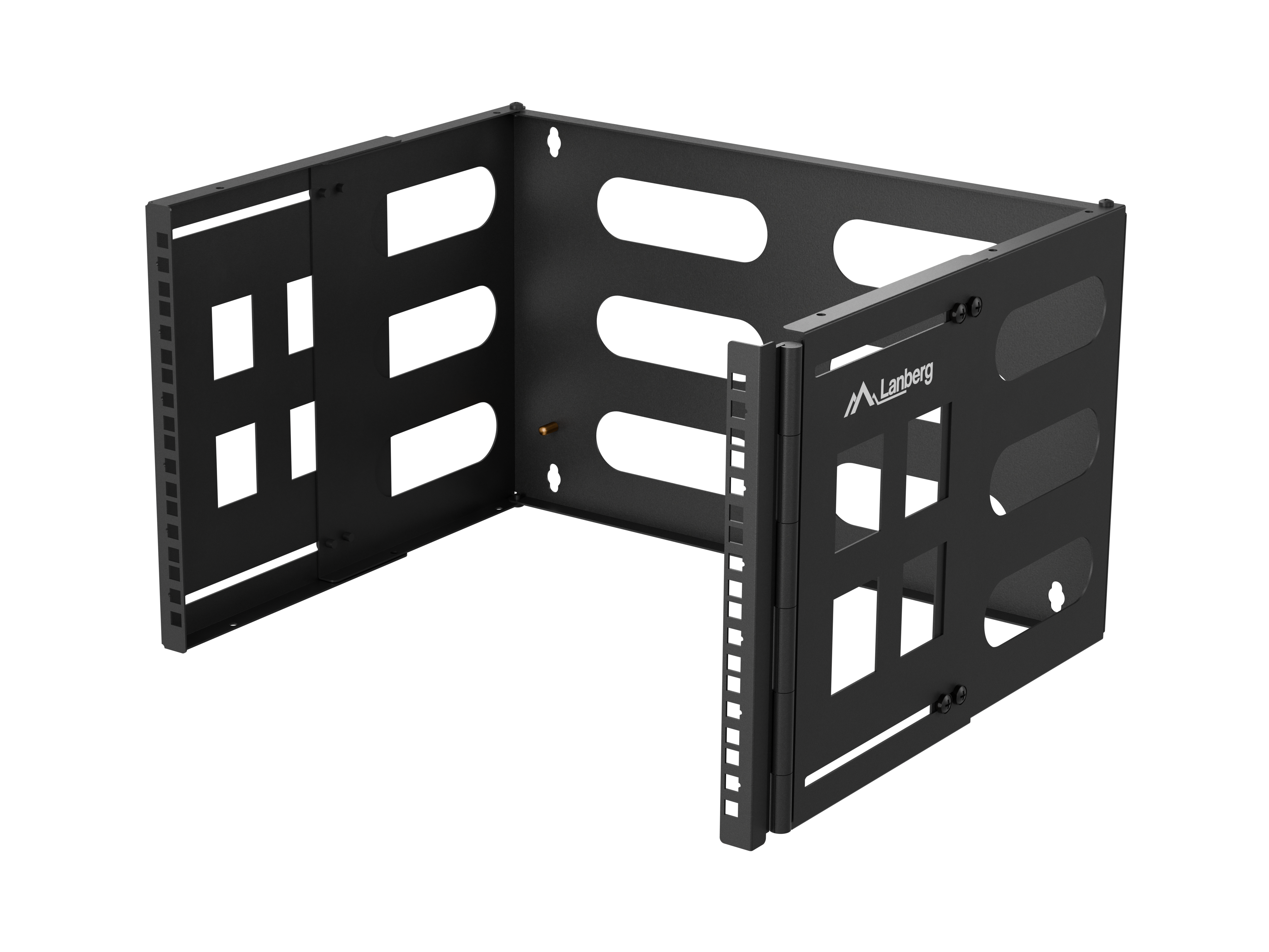 Lanberg Folding Bracket Wall-mount 19" 6U - FB01-5406-10B - Black