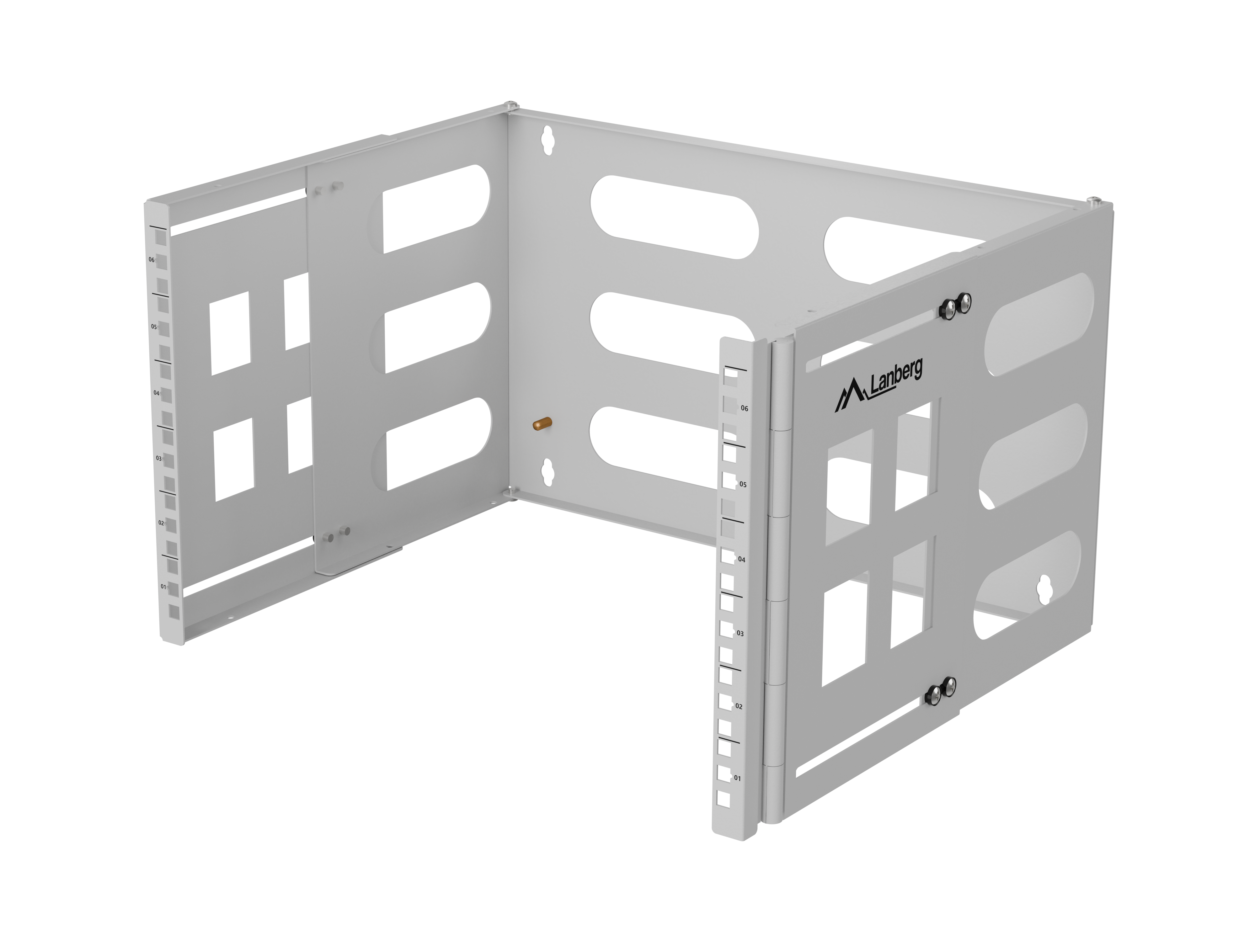 Lanberg Folding Bracket Wall-mount 19" 6U - FB01-5406-10S - Grey