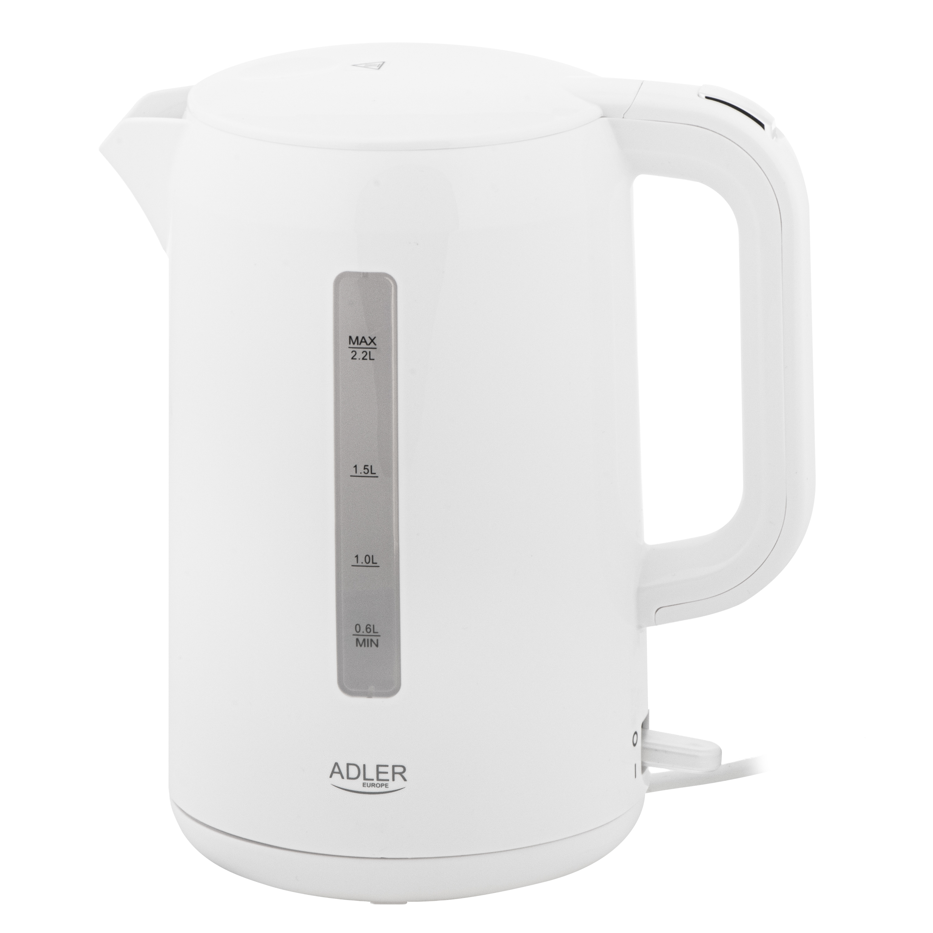 Adler - Kettle - AD 1386 - Electric - 1850 W - 2.2 L - Plastic - 360° rotational base - White