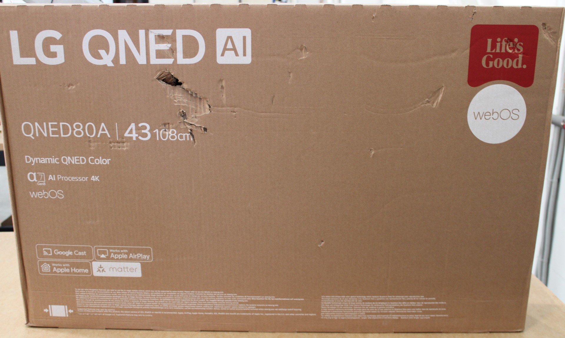 SALE OUT.  - SALE OUT. LG 43QNED80A3A - 43 - Smart TV - webOS 25 - UHD - Black - DAMAGED PACKAGING