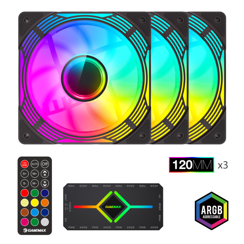 Gamemax Case Fan - KF300 BK - Black