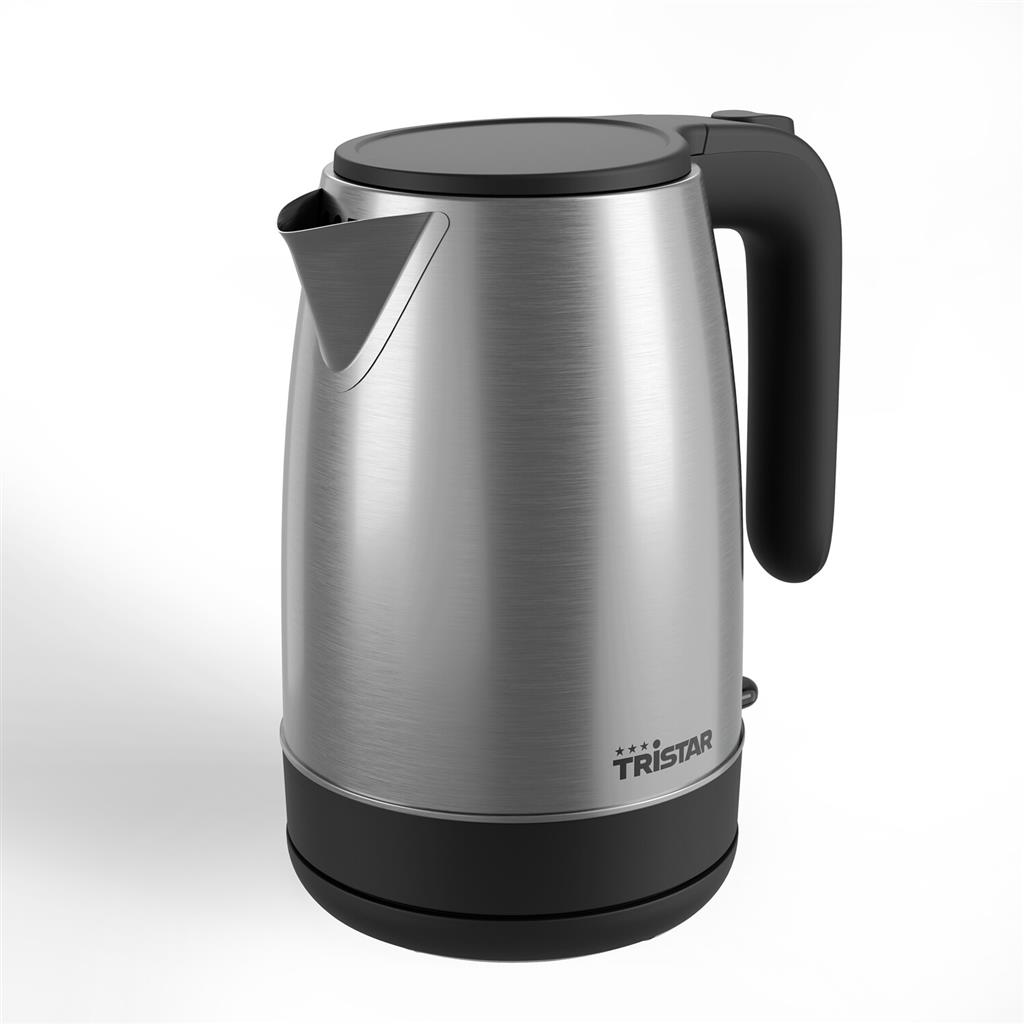 Tristar - Kettle - WK-1348 - Electric - 2200 W - 1.7 L - Stainless steel - 360° rotational base - Black/Stainless Steel